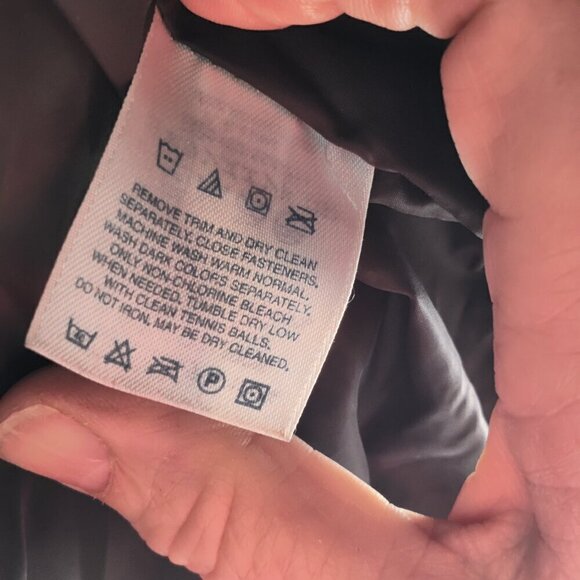 Lands End PufferJacket, Goosedown Fill, Hood, Zippered Pockets, Sz S 6-8 regular - Picture 7 of 9